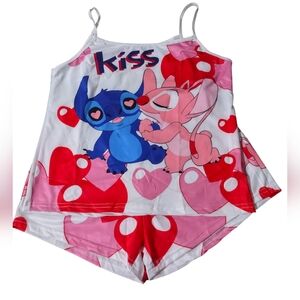 Soft Pajama Set Top and Short Bottom womens XL New